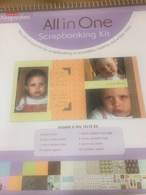 All in One Scrapbooking Kit - Purple Accents. Inv 533. Complete, unused